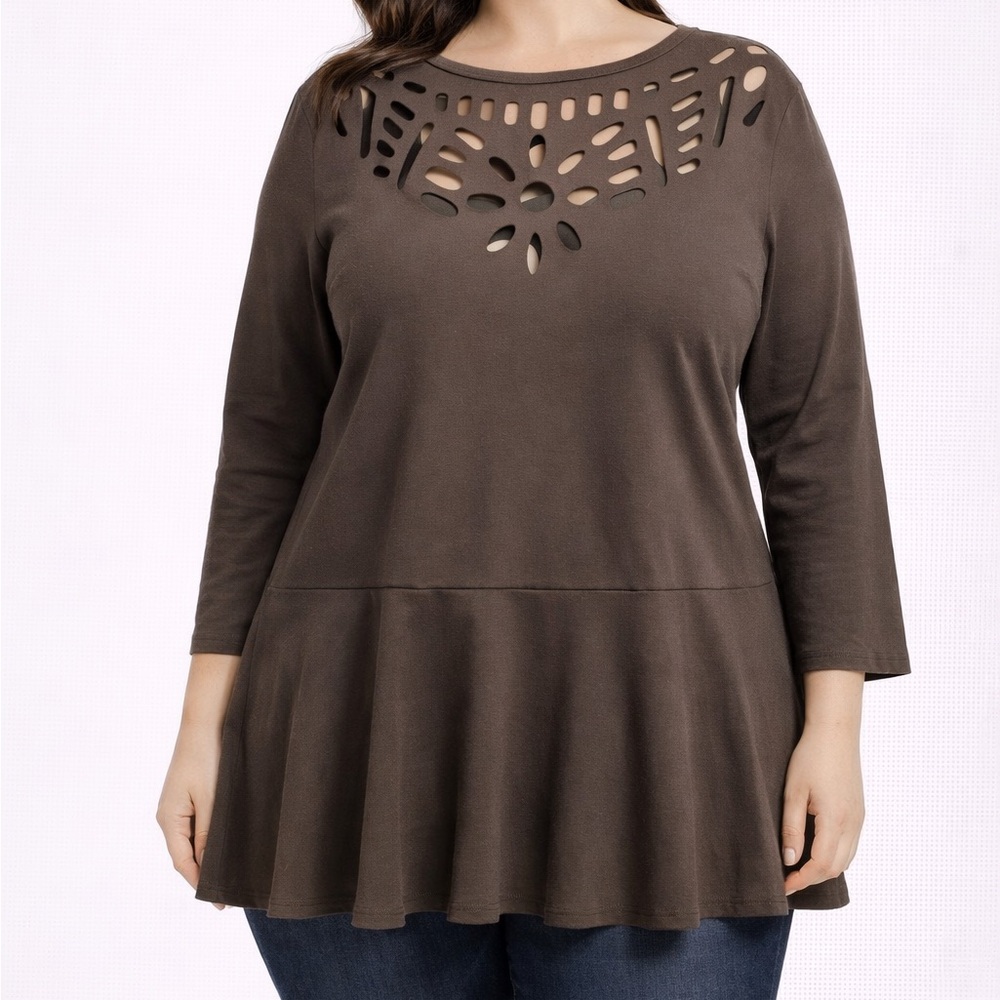 ING COLLECTION Peplum Top size 3X